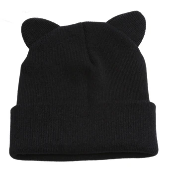 Winter Warm Lovely Casual Skullies Beanies Hat Gray White Cute Cat Ears Knitted Hat Hot Fashion Design Wool Cap Hat
Winter Warm Lovely Casual Skullies Beanies Hat Gray White Cute Cat Ears Knitted Hat Hot Fashion Design Wool Cap Hat