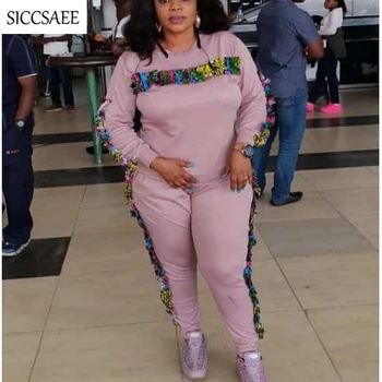 2019 Colorful Tassels Patchwork Two Piece Set Loose Casual Outfits Sweat Suit Tracksuit For Women Moleton Feminino Spring Pants
2019 Colorful Tassels Patchwork Two Piece Set Loose Casual Outfits Sweat Suit Tracksuit For Women Moleton Feminino Spring Pants
