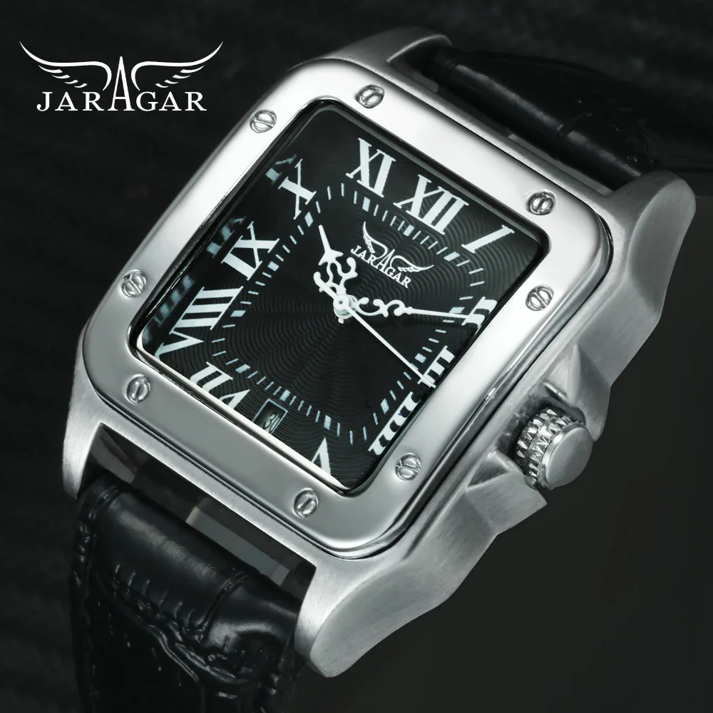 JARAGAR Fashion Dress Automatic Mechanical Watch Men Black Leather Strap Roman Numerals Calendar Dial Classic Wristwatch Man
JARAGAR Fashion Dress Automatic Mechanical Watch Men Black Leather Strap Roman Numerals Calendar Dial Classic Wristwatch Man