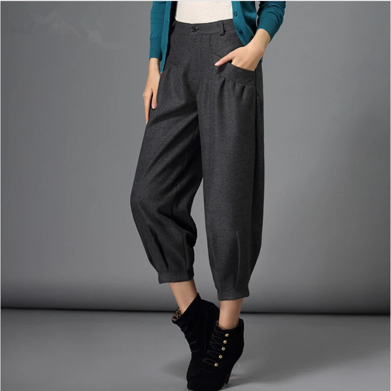 Autumn Winter Pants 2019 Women High Waist Pant Plus Size Pant Capris Casual Harem Pants Women Loose Bloomers Pantalon Femme
Autumn Winter Pants 2019 Women High Waist Pant Plus Size Pant Capris Casual Harem Pants Women Loose Bloomers Pantalon Femme