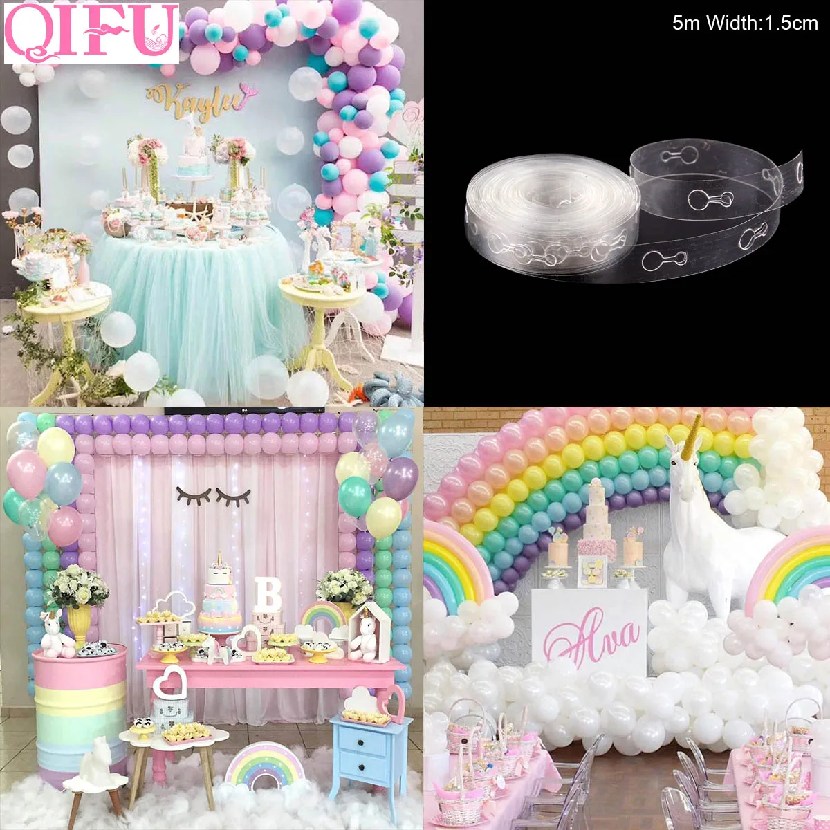 QIFU Wedding Decoration Latex Balloon Clip Fixed Ballon Holder Chain Seal Plastic Accessory Birthday Party Diy Balloon Arch Kit
QIFU Wedding Decoration Latex Balloon Clip Fixed Ballon Holder Chain Seal Plastic Accessory Birthday Party Diy Balloon Arch Kit