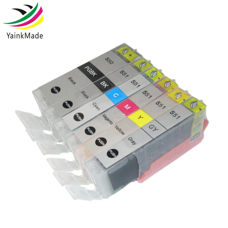 6pcs full ink cartridge PGI550 CLI551 compatible for canon Pixma MG5400 MX925 MX725 MG5450 MG5550 printer pgi-550 pgi550xl
6pcs full ink cartridge PGI550 CLI551 compatible for canon Pixma MG5400 MX925 MX725 MG5450 MG5550 printer pgi-550 pgi550xl