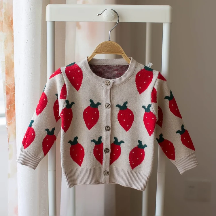 Girls Sweater 2019 Spring and Autumn Children's Sweater baby Girls Cardigan Strawberry Cartoon Sweaters
Girls Sweater 2019 Spring and Autumn Children's Sweater baby Girls Cardigan Strawberry Cartoon Sweaters