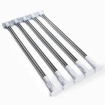 LUOEM Adjustable Stainless Steel Spring Tension Rod Rail with Rubber Rectangular Heads for Clothes Towels Curtains
LUOEM Adjustable Stainless Steel Spring Tension Rod Rail with Rubber Rectangular Heads for Clothes Towels Curtains