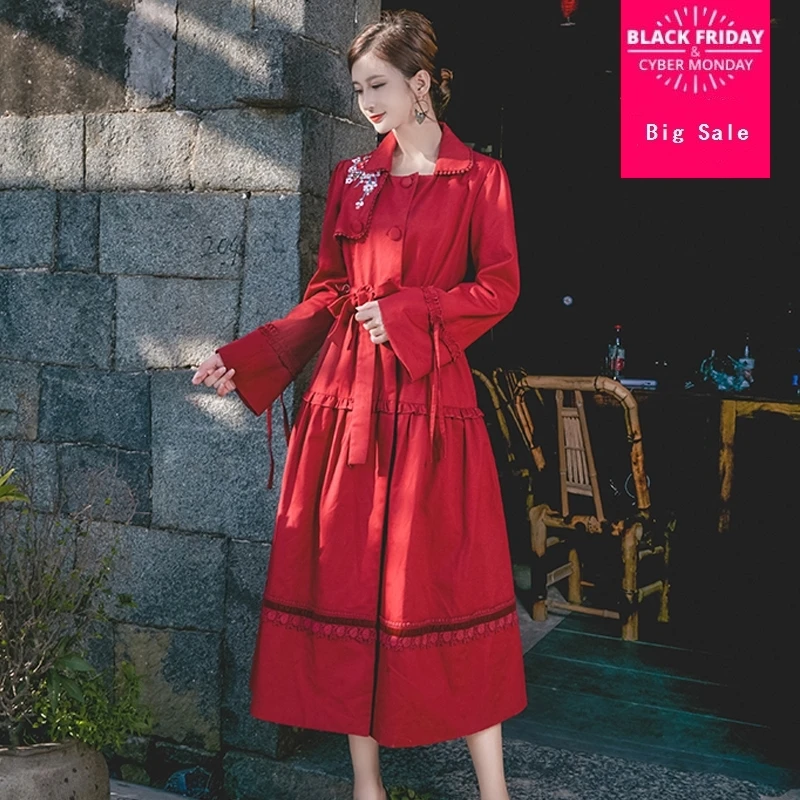 Fashion brand Vintage retro embroidery dress female long flare sleeve ruffles flwoer pattern embroidery dress wj2738 dropship
Fashion brand Vintage retro embroidery dress female long flare sleeve ruffles flwoer pattern embroidery dress wj2738 dropship