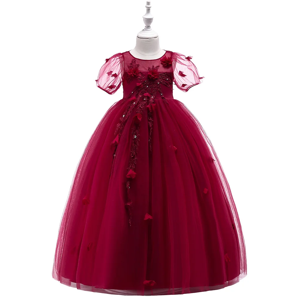 High Quality Little Girls Pageant Dress Red Ball Gown Beads Lace Applique Floor Length Flower Girls Dress 2019
High Quality Little Girls Pageant Dress Red Ball Gown Beads Lace Applique Floor Length Flower Girls Dress 2019