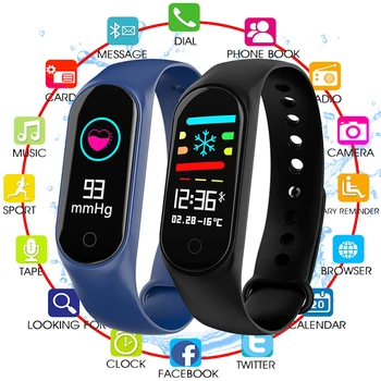 2019 NewSmart Bracelet Color-screen IP67 Fitness Tracker blood pressure Heart Rate Monitor Smart band For Android IOS phone Men
2019 NewSmart Bracelet Color-screen IP67 Fitness Tracker blood pressure Heart Rate Monitor Smart band For Android IOS phone Men