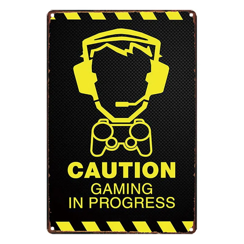 CAUTION GAMING IN PROGRESS Sign Rustic Warning Letter Metal Wall Party Plaques Tin Poster Home Decoration Word 20x30cm 
CAUTION GAMING IN PROGRESS Sign Rustic Warning Letter Metal Wall Party Plaques Tin Poster Home Decoration Word 20x30cm