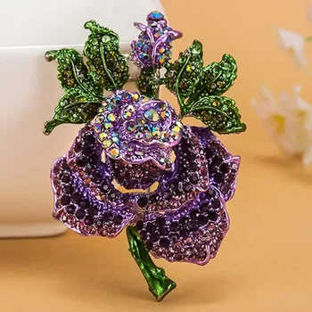 Four color Rose Flower brooch Women Best Wedding Accessories Esmalte Enamel Pin Brooch Colares Violetta Purple Brooch Broches
Four color Rose Flower brooch Women Best Wedding Accessories Esmalte Enamel Pin Brooch Colares Violetta Purple Brooch Broches