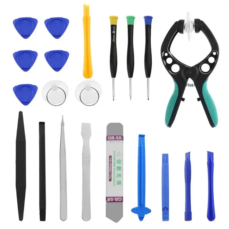 21 in 1 Mobile Phone Repair Tools Screwdriver Repair Tool Set LCD Screen Opening Pliers Suction Cup for IPhone for iPad Phone
21 in 1 Mobile Phone Repair Tools Screwdriver Repair Tool Set LCD Screen Opening Pliers Suction Cup for IPhone for iPad Phone