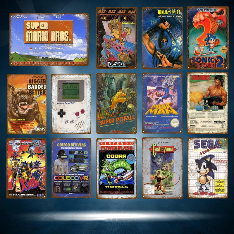 Classic Gaming Poster Gamer Wall Stickers For Kids Room Game Center Home Decoration Vintage Art Painting Plaque Metal Signs
Classic Gaming Poster Gamer Wall Stickers For Kids Room Game Center Home Decoration Vintage Art Painting Plaque Metal Signs