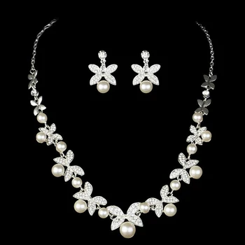 Bridal Jewelry Sets Luxurious Crystal Pearl Diamante Necklace Rhinestone Earring Set Korea Style Romantic Wedding Jewelry SL
Bridal Jewelry Sets Luxurious Crystal Pearl Diamante Necklace Rhinestone Earring Set Korea Style Romantic Wedding Jewelry SL