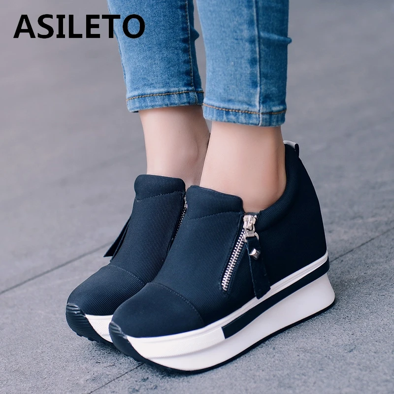 ASILETO Platform Shoes Women Ladies sneakers Canvas heighten increasing Slip on Causal Spring Autumn Black Red sapatos H149g
ASILETO Platform Shoes Women Ladies sneakers Canvas heighten increasing Slip on Causal Spring Autumn Black Red sapatos H149g