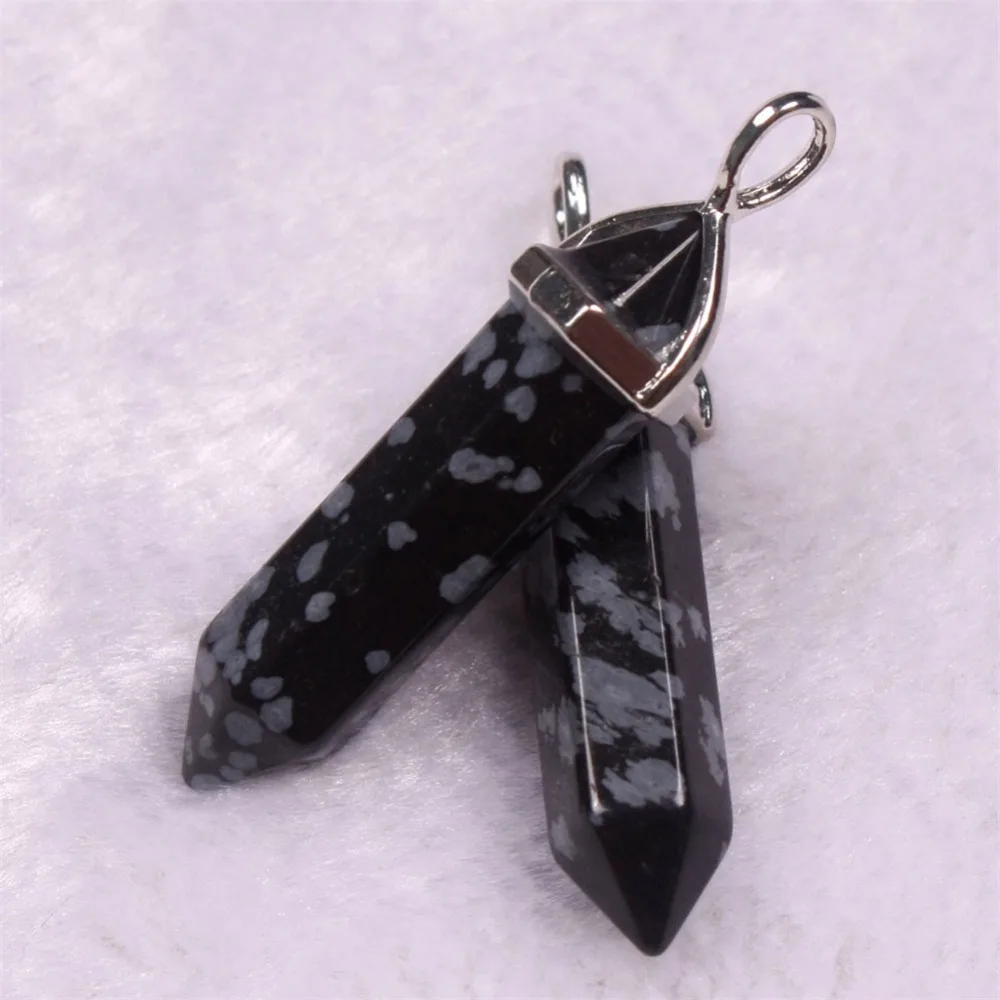 Hexagonal Column Natural Crystal Stone Charms Pendent snowflake obsidian 7 Chakra Reiki Pendulum For Women DIY Jewelry
Hexagonal Column Natural Crystal Stone Charms Pendent snowflake obsidian 7 Chakra Reiki Pendulum For Women DIY Jewelry