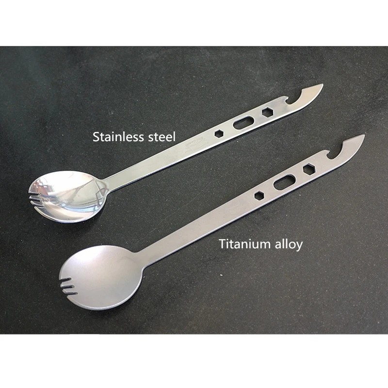 EDC Outdoor Camping Picnic Titanium Spoon with Wrench Tableware Stainless Steel Fork Ultralight Multifunction Combination Tools
EDC Outdoor Camping Picnic Titanium Spoon with Wrench Tableware Stainless Steel Fork Ultralight Multifunction Combination Tools