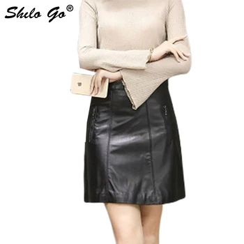 Leather skirt Womens Autumn Fashion sheepskin genuine Leather skirt sexy black office zipper high waist A Line skirts
Leather skirt Womens Autumn Fashion sheepskin genuine Leather skirt sexy black office zipper high waist A Line skirts