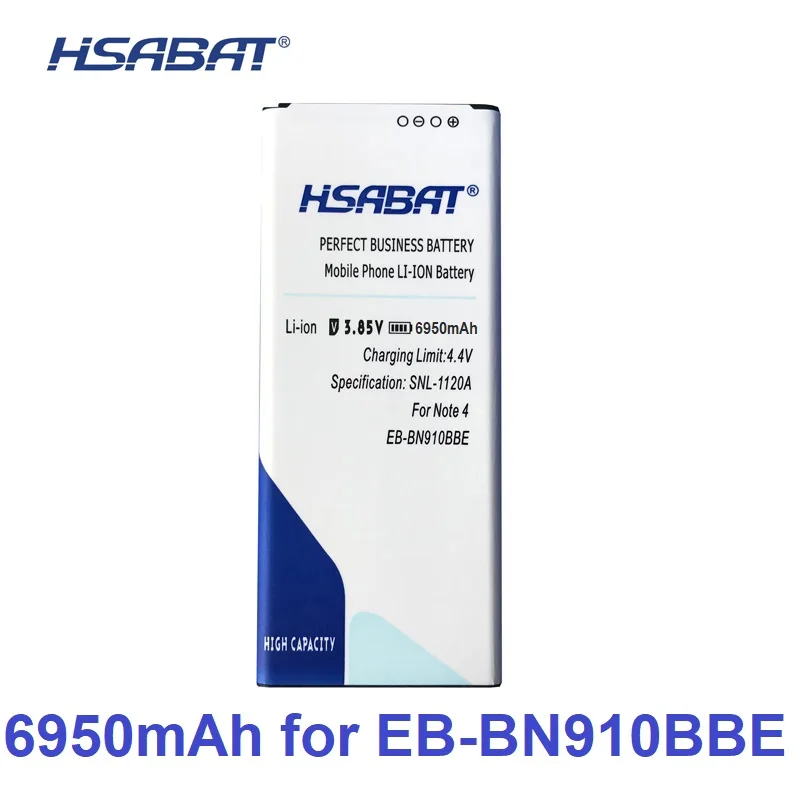 HSABAT 6950mAh EB-BN910BBE Battery For Samsung Galaxy Note 4 Note4 N910H N910A N910C N910U N910F N910FQ N910X N910W N910V N910P
HSABAT 6950mAh EB-BN910BBE Battery For Samsung Galaxy Note 4 Note4 N910H N910A N910C N910U N910F N910FQ N910X N910W N910V N910P