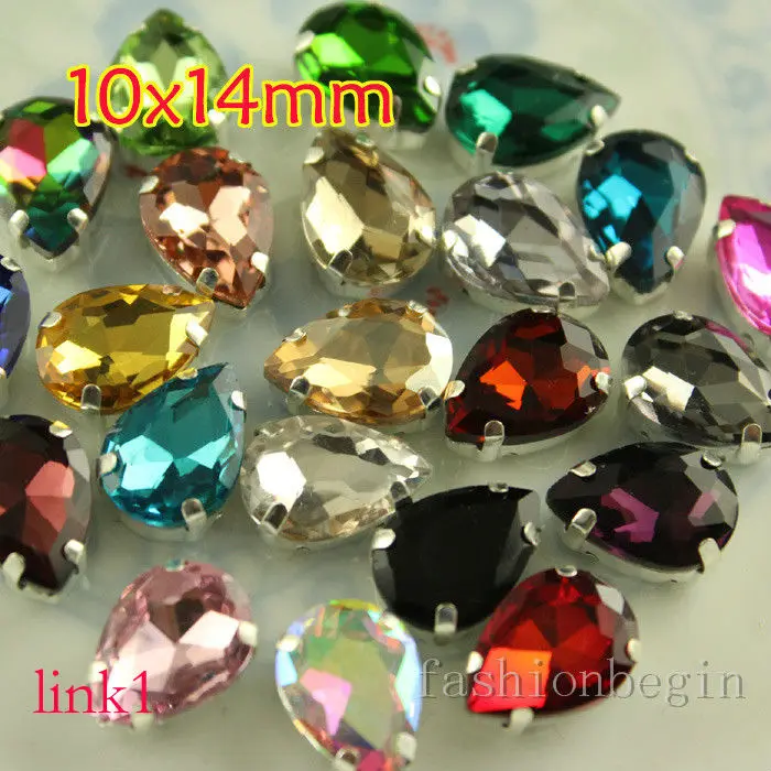 24pcs rhinestone 10x14mm Sew On Foiled Crystal Teardrop with silver claw Fancy Stone many colors to choose
24pcs rhinestone 10x14mm Sew On Foiled Crystal Teardrop with silver claw Fancy Stone many colors to choose