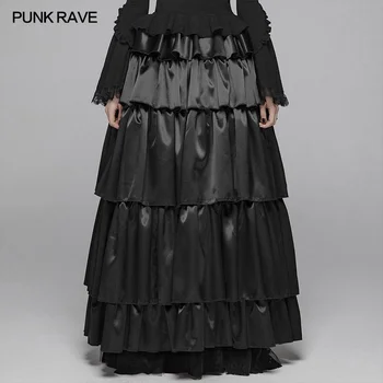 PUNK RAVE Women Gothic Layered Skirts Christmas Halloween Party Cake Skirt Women Evening Party Long Skirt 
PUNK RAVE Women Gothic Layered Skirts Christmas Halloween Party Cake Skirt Women Evening Party Long Skirt