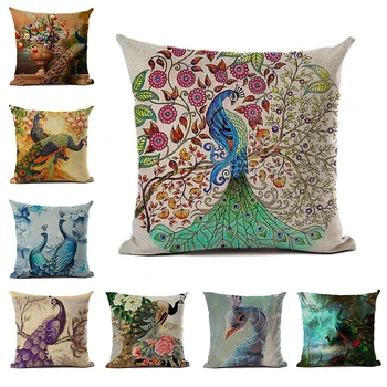 Simple and Stylish Linen or Polyester Cushion Cover Peacock Open Screen Printing Pillow Covers Leisure Office Decoration
Simple and Stylish Linen or Polyester Cushion Cover Peacock Open Screen Printing Pillow Covers Leisure Office Decoration