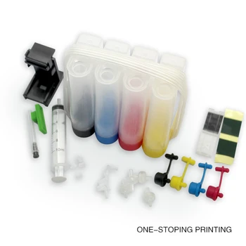 

Continuous Ink Supply System for HP 121 122 121xl 122xl 129 130 131 132 134 135 136,BK/C/Y/M 4 colors DIY Reillable CISS Kits