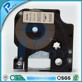 high-quality compatible d1 45010 12mm Black on Clear label tape for dymo label maker
high-quality compatible d1 45010 12mm Black on Clear label tape for dymo label maker