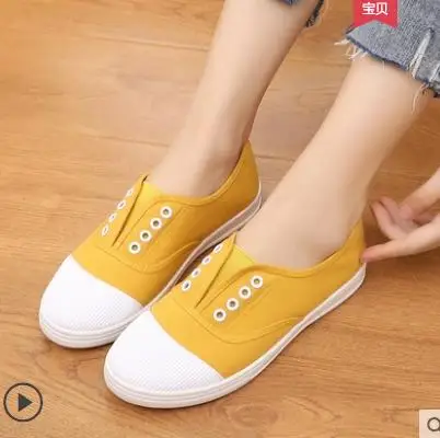 Lightweight Women Canvas Shoes Spring and Autumn Flat Female Casual Shoes Bottom Slacker Shallow Slip on Sneakers
Lightweight Women Canvas Shoes Spring and Autumn Flat Female Casual Shoes Bottom Slacker Shallow Slip on Sneakers