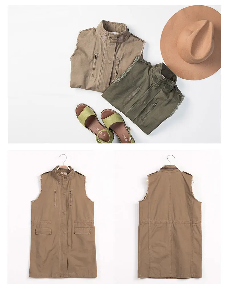 Sleeveless girls trench coat G3339-11