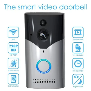 Smart Wireless Video DoorBell IR Night Vision Smart Wireless WiFi Visual Doorbelll Home Security System Intercom DoorBell 4D19
Smart Wireless Video DoorBell IR Night Vision Smart Wireless WiFi Visual Doorbelll Home Security System Intercom DoorBell 4D19