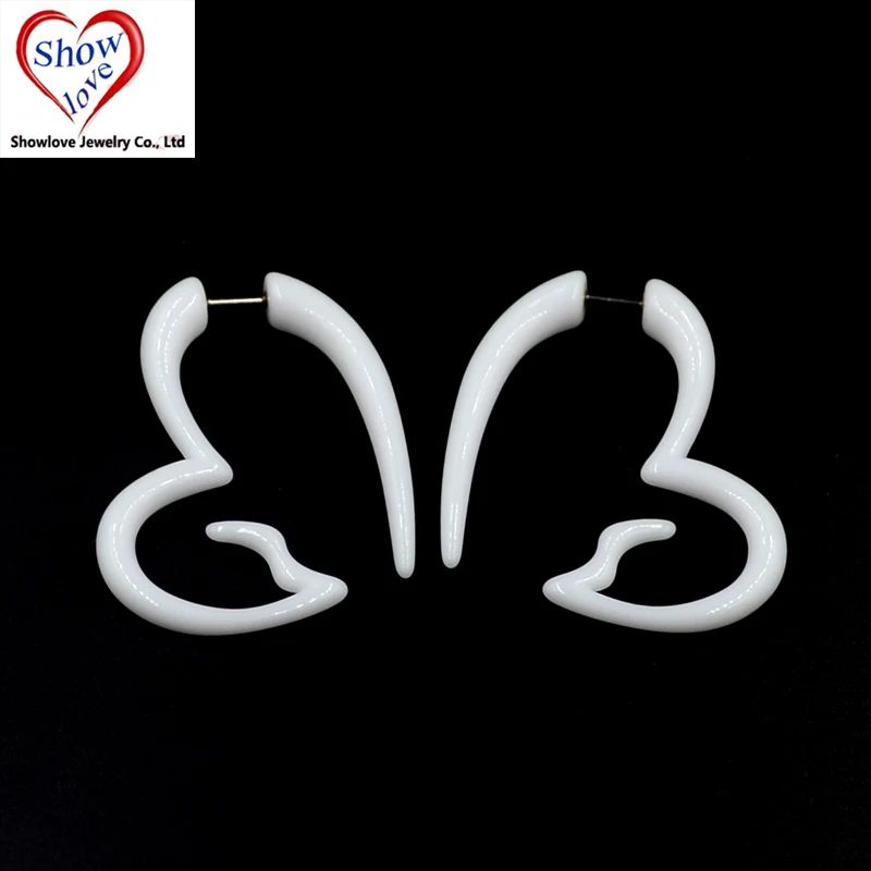 Showlove-PAIR White Acrylic Heart Shape Fake Plug Ear Taper Cheater Earrings Expander Stretchers Piercing
Showlove-PAIR White Acrylic Heart Shape Fake Plug Ear Taper Cheater Earrings Expander Stretchers Piercing