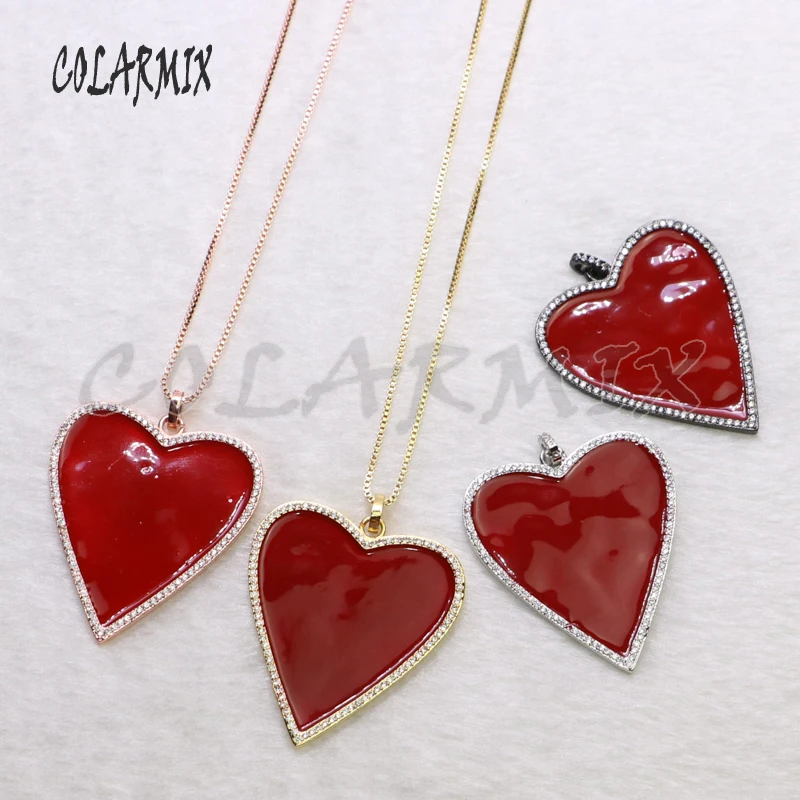 4 Pcs Mix color metal zircon Red heart pendant charms Necklace jewelry pendant necklace metal gift for lady 5530
4 Pcs Mix color metal zircon Red heart pendant charms Necklace jewelry pendant necklace metal gift for lady 5530