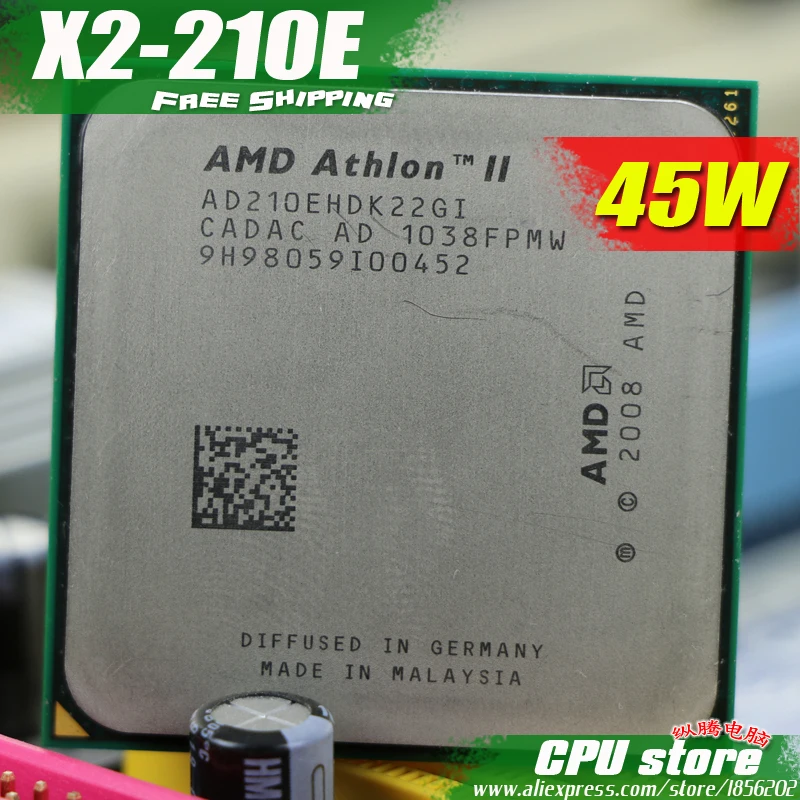 AMD Athlon II X2 210E 210 CPU Processor (2.6Ghz/ 1M /2000GHz) Socket am3 am2+ 938 pin free shipping Desktop Processor
AMD Athlon II X2 210E 210 CPU Processor (2.6Ghz/ 1M /2000GHz) Socket am3 am2+ 938 pin free shipping Desktop Processor