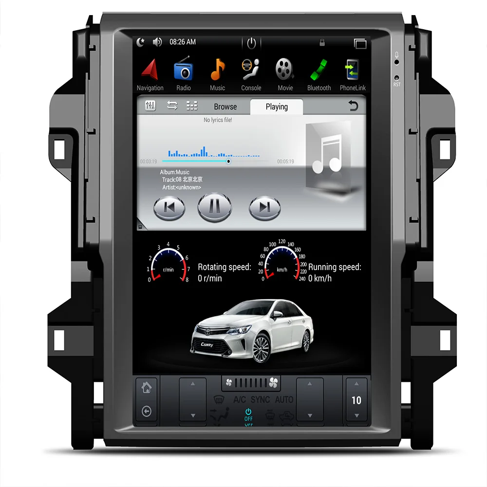 12 1 "Tesla Тип Android 10 7 6 0 подходит для TOYOTA Fortuner /Revo 2016-2017 2018 2019 Авто A/C автомобильный DVD