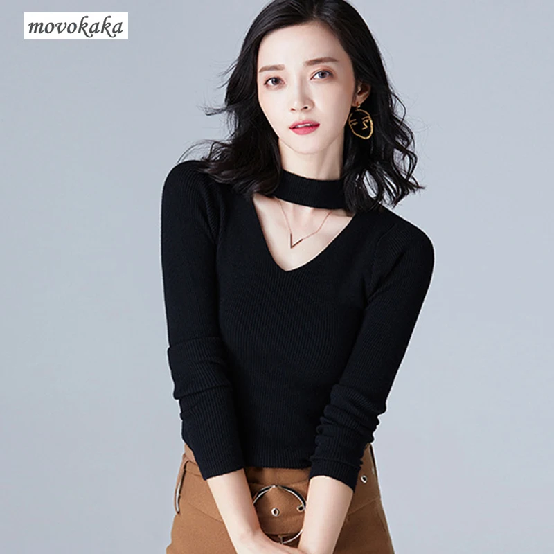 MOVOKAKA Sweaters New V-neck Winter Sweater Women Fashion Knitted Full Sleeve Sweater Women Pullover Solid Sweaters Womens Shirt
MOVOKAKA Sweaters New V-neck Winter Sweater Women Fashion Knitted Full Sleeve Sweater Women Pullover Solid Sweaters Womens Shirt