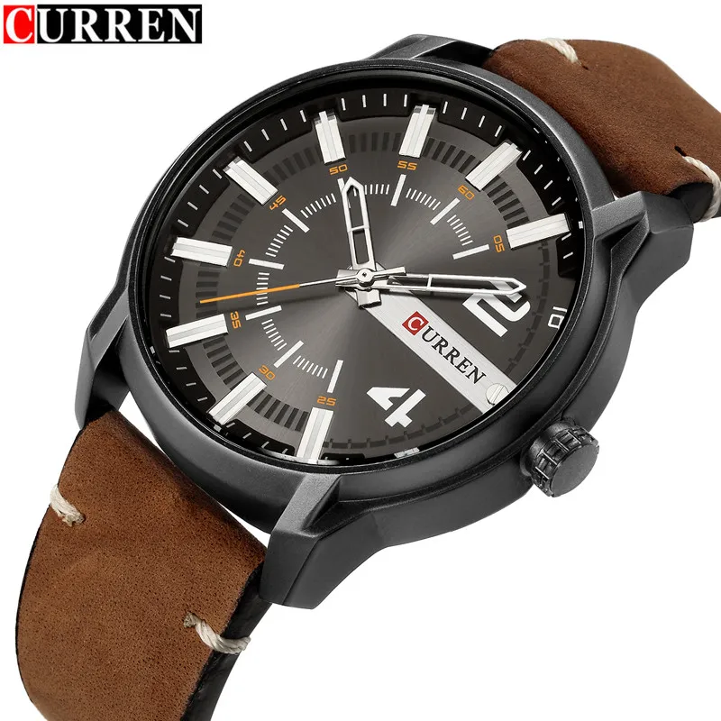 2018 Men's Fashion Casual Quartz Watch Curren Brand Luxury Brown Leather Strap Waterproof Sport Analog Watches Relogio Masculino
2018 Men's Fashion Casual Quartz Watch Curren Brand Luxury Brown Leather Strap Waterproof Sport Analog Watches Relogio Masculino