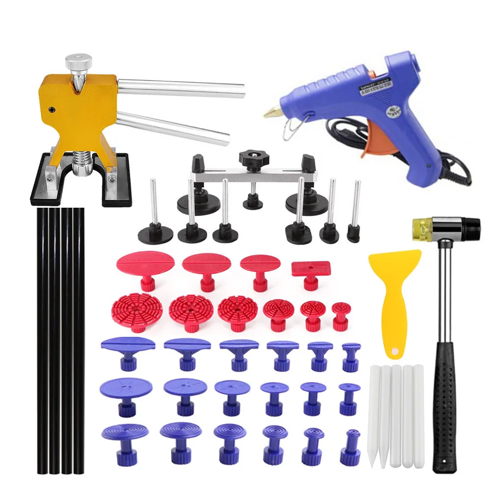 PDR Tools Car Dent Repair Kit Car Body Hail Dent Paintless Removal Tool Set Puller Lifter Hammer Glun Gun & Sticks Hand Set Kit
PDR Tools Car Dent Repair Kit Car Body Hail Dent Paintless Removal Tool Set Puller Lifter Hammer Glun Gun & Sticks Hand Set Kit