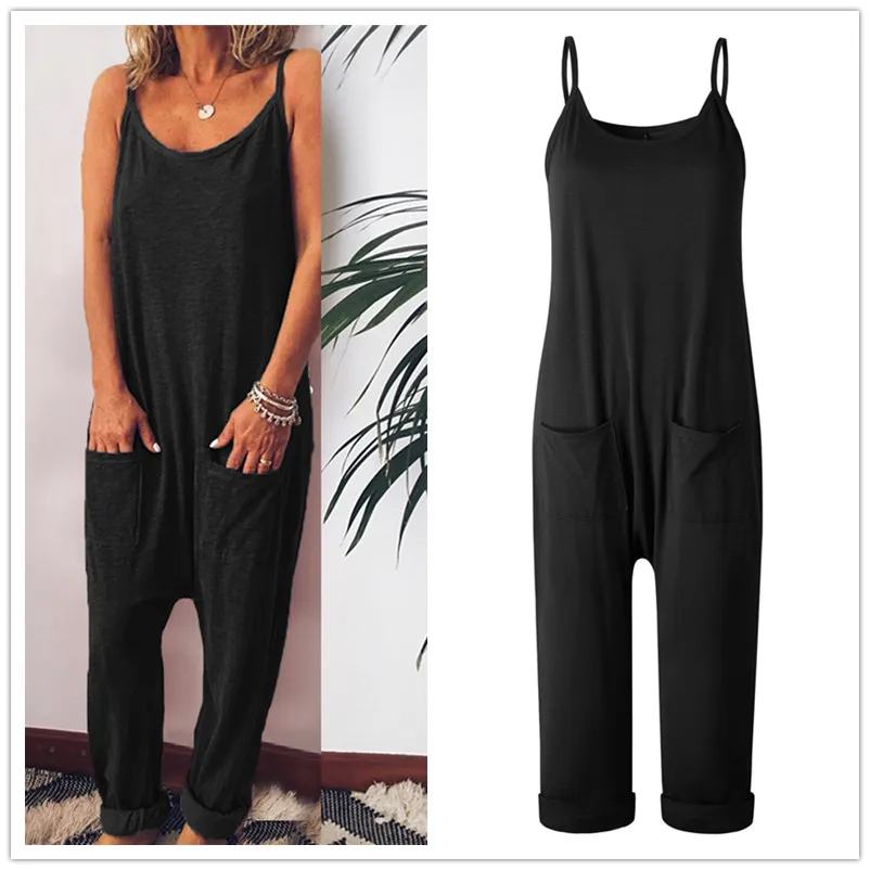 2019 New Arrival Sexy Off Shoulder Pockets Sling Jumpsuit Women Summer Casual Loose Korean Streetwaers Women's Overalls 4 Colors
2019 New Arrival Sexy Off Shoulder Pockets Sling Jumpsuit Women Summer Casual Loose Korean Streetwaers Women's Overalls 4 Colors
