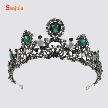 Vintage Bridal Crowns With Green Rhinestones 2020 New Design Wedding Tiaras Wholesale T074
Vintage Bridal Crowns With Green Rhinestones 2020 New Design Wedding Tiaras Wholesale T074