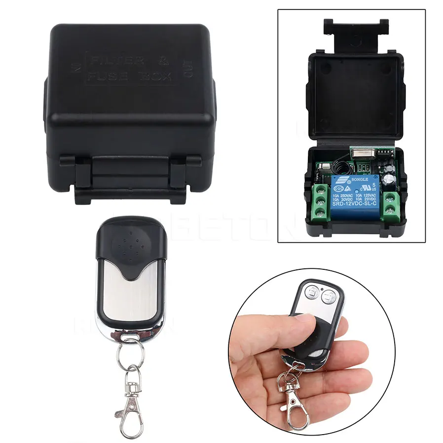 Kebidumei 433Mhz Universal Wireless Remote Control Switch DC 12V 10A 1CH relay Receiver Module RF Transmitter Remote Controls
Kebidumei 433Mhz Universal Wireless Remote Control Switch DC 12V 10A 1CH relay Receiver Module RF Transmitter Remote Controls
