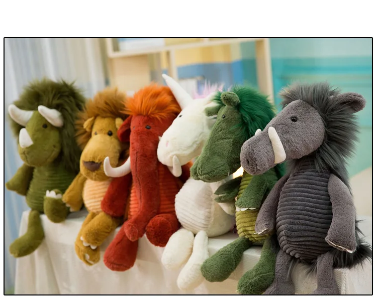 

new style about 35cm cute cartoon animal lion,unicorn, boar, Mammoth plush toy soft doll Christmas gift w1908