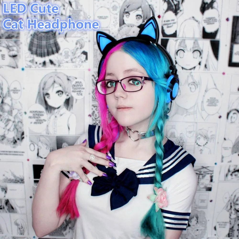 YiJee Foldable Cat Ear Headphones with LED Flashing Light Gaming Headset Glowing Stereo Cat Earphones for PC Mobile Phone
YiJee Foldable Cat Ear Headphones with LED Flashing Light Gaming Headset Glowing Stereo Cat Earphones for PC Mobile Phone