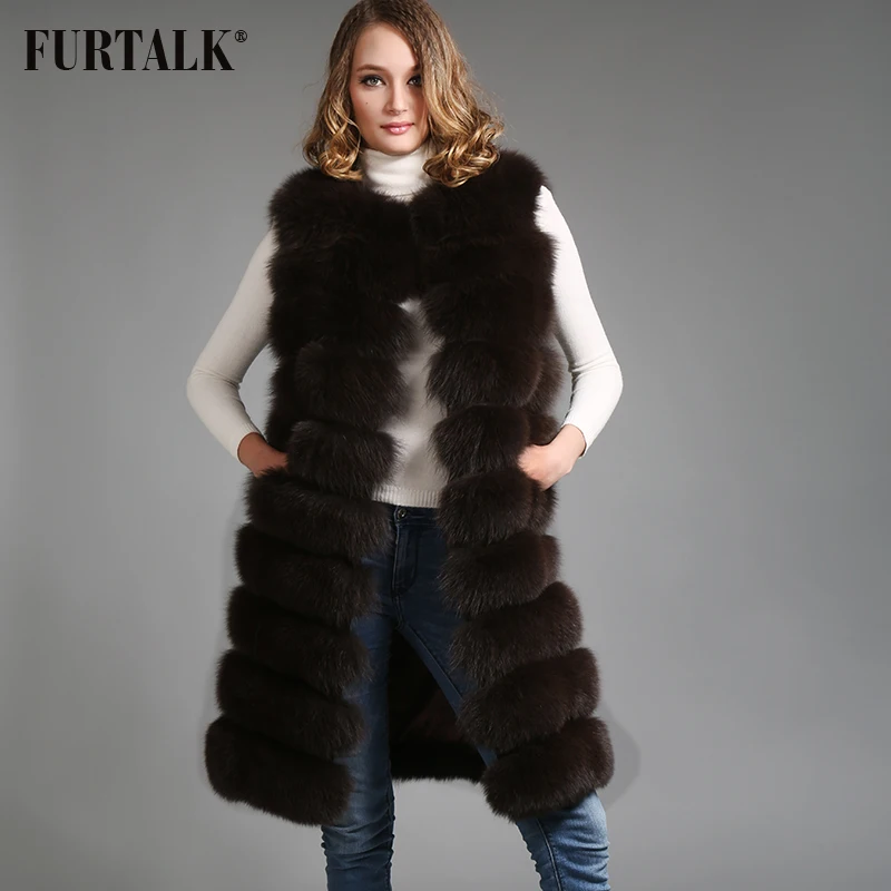 FURTALK 100% real fox fur vest women winter fur vest fox fur coat long fur vest detached vest
FURTALK 100% real fox fur vest women winter fur vest fox fur coat long fur vest detached vest