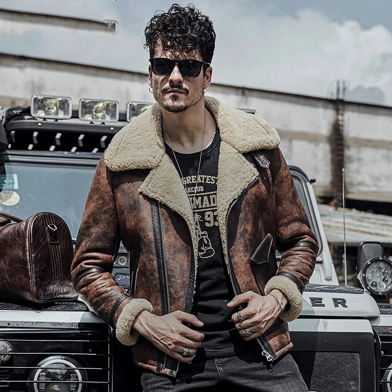 Men's Sheepskin Coat Pilots Coat Brown Original Flying Jacket B3 Sheepskin Jacket Rust color Vintage shearling jacket
Men's Sheepskin Coat Pilots Coat Brown Original Flying Jacket B3 Sheepskin Jacket Rust color Vintage shearling jacket