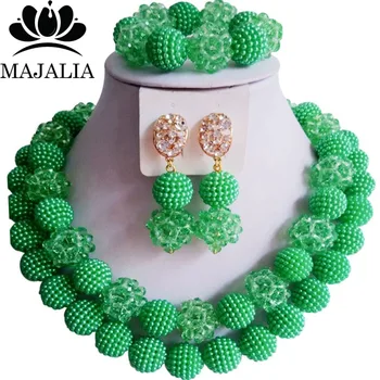 Majalia Fashion Nigeria Wedding African Beads Jewelry Set Green Crystal Necklace Bridal Jewelry Sets Free Shipping 2CT005
Majalia Fashion Nigeria Wedding African Beads Jewelry Set Green Crystal Necklace Bridal Jewelry Sets Free Shipping 2CT005