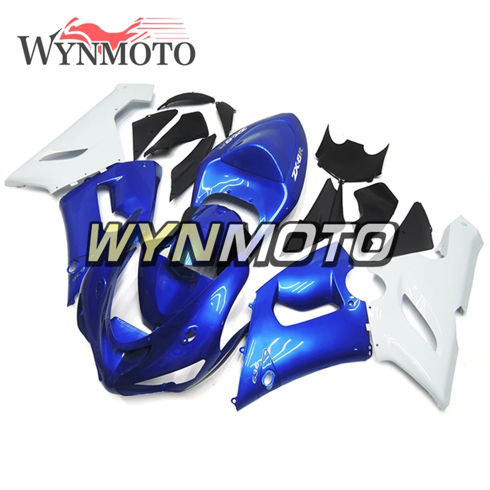 Complete Fairings For Kawasaki ZX-6R 05-06 ZX6R 2005 2006 Year Injection ABS Plastics Body Kits White Blue Cowling Hulls Frame
Complete Fairings For Kawasaki ZX-6R 05-06 ZX6R 2005 2006 Year Injection ABS Plastics Body Kits White Blue Cowling Hulls Frame