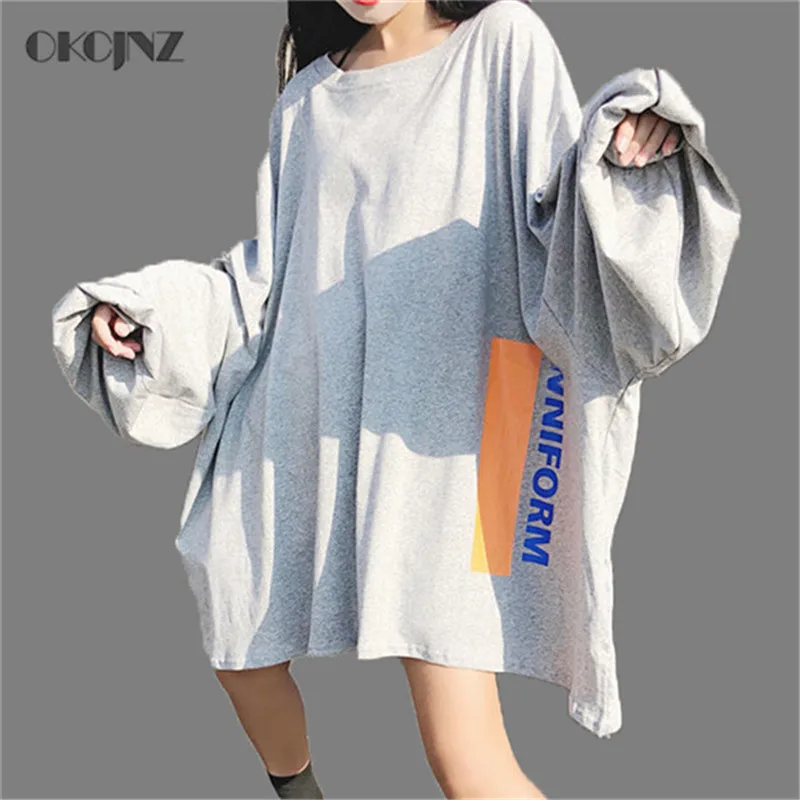 Workings Fashion Letter Print T Shirt Dress Summer Short Sleeve Long Tshirt Korean Harajuku Dresses Casual Long Dress