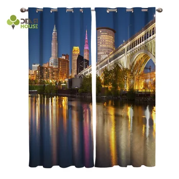 Curtains Cityscape Skyscraper Sunset Riverside Scenery Window Curtain Living Room Bedroom Home Decoration Panel Window Treatment
Curtains Cityscape Skyscraper Sunset Riverside Scenery Window Curtain Living Room Bedroom Home Decoration Panel Window Treatment