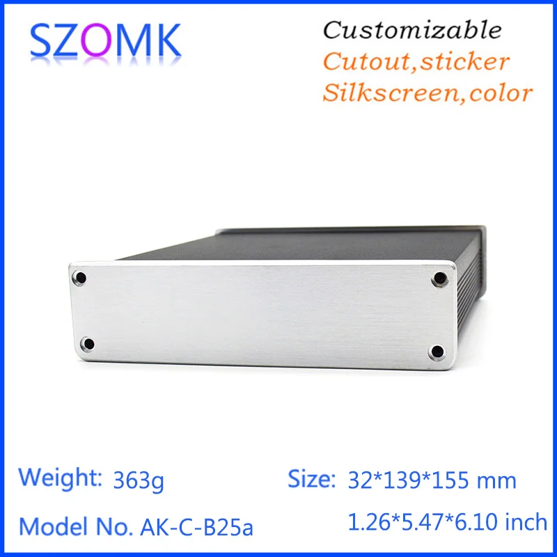 2 psc a lot ustomized aluminum junction box case electrical mini box amplifier aluminium enclosure32(H)x139(W)x155(L) mm
2 psc a lot ustomized aluminum junction box case electrical mini box amplifier aluminium enclosure32(H)x139(W)x155(L) mm