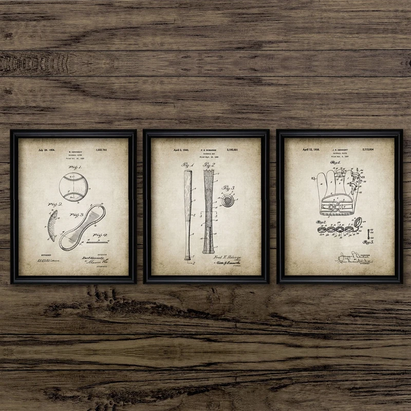 Baseball Patent Vintage Poster Baseball Glove Bat Wall Art Canvas Print Baseball Sport Design Art Painting Picture Home Decor
Baseball Patent Vintage Poster Baseball Glove Bat Wall Art Canvas Print Baseball Sport Design Art Painting Picture Home Decor