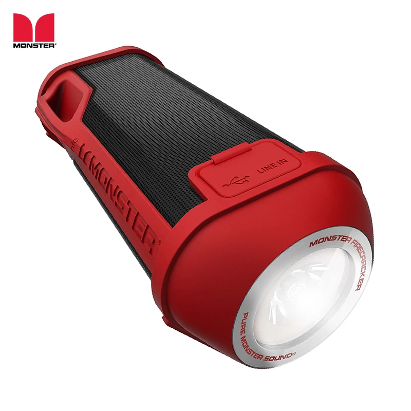 Monster Firecracker Bluetooth Speaker IPX5 Water Resistant High Definition Speaker Built-in LED Light & Mic Pure Monster Sound
Monster Firecracker Bluetooth Speaker IPX5 Water Resistant High Definition Speaker Built-in LED Light & Mic Pure Monster Sound